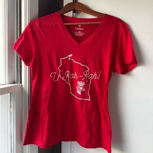 Wisconsin Badgers V-Neck T-Shirt